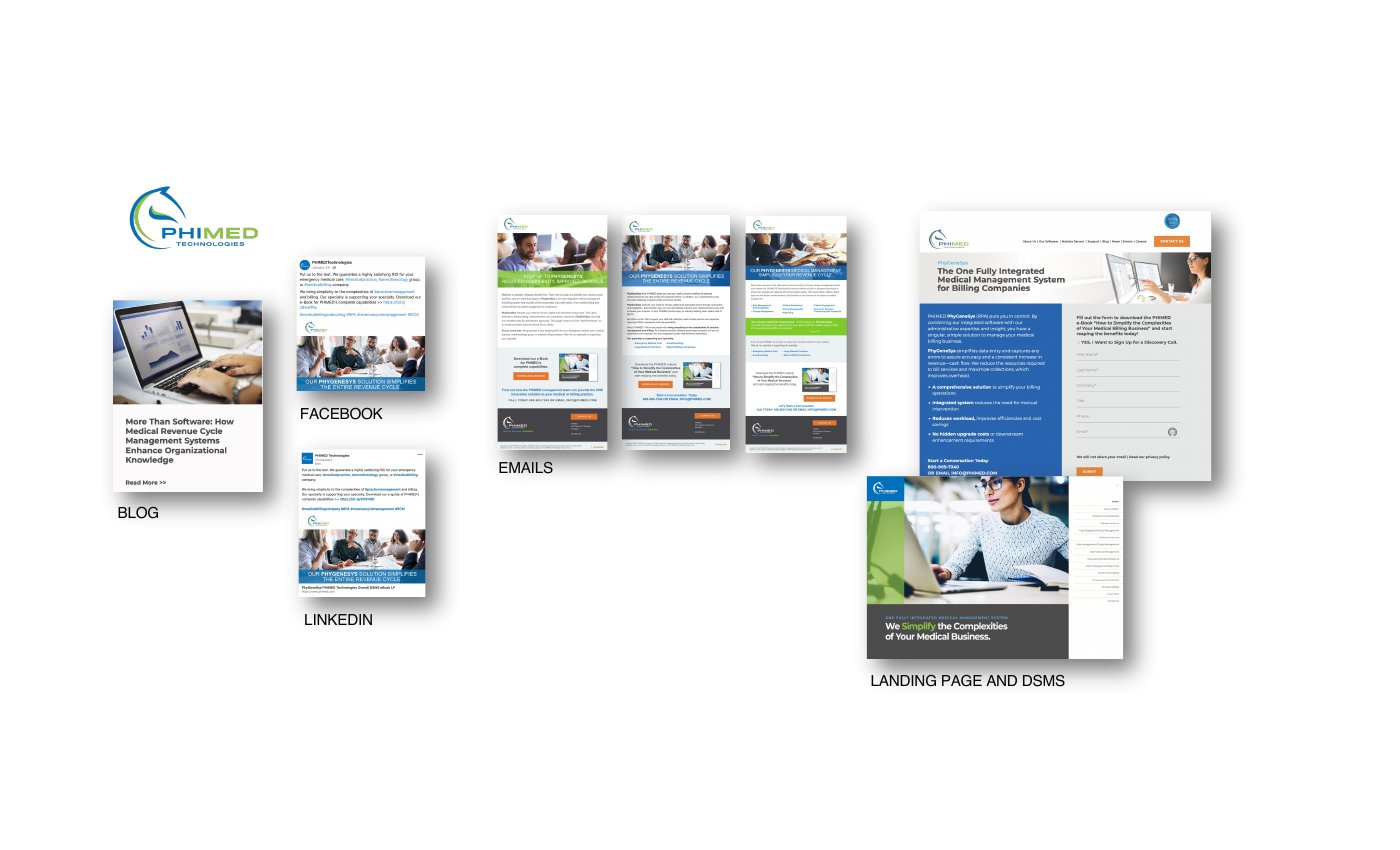 PHIMED integrated campaign with landing page and DSMS