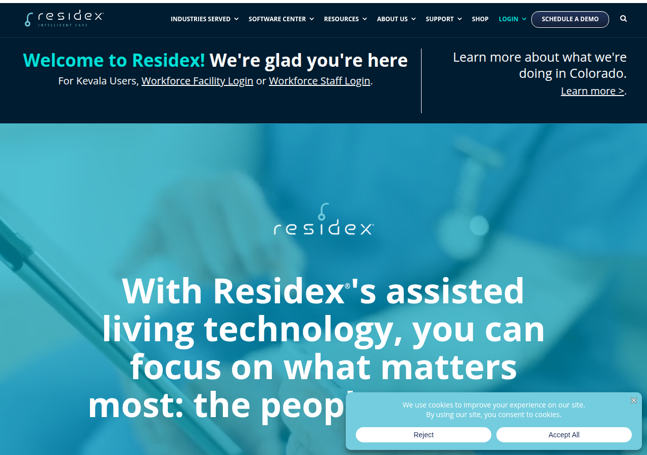 Residex landing page